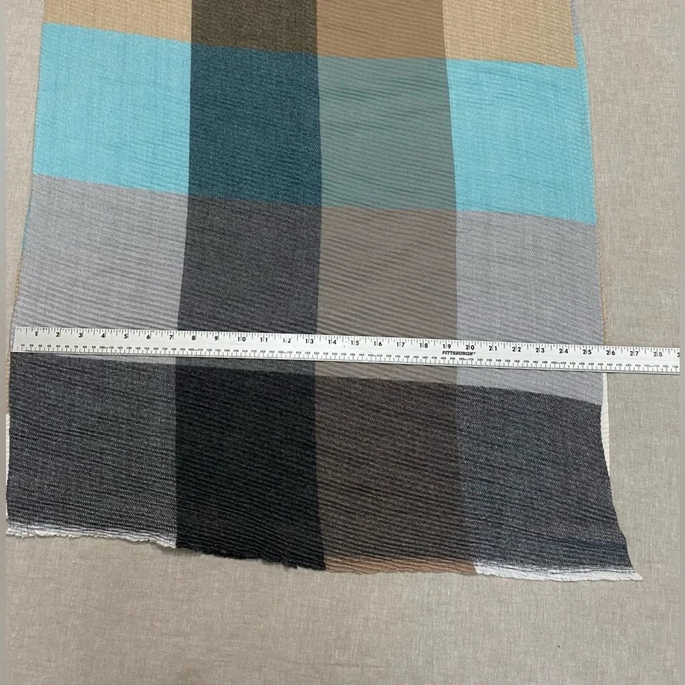 Pretty Persuasions Plaid Shawl Wrap Throw Multi Color Scarf Oversized Soft Warm